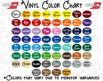 color chart etsy