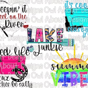 Summer Fun Bundle Digitale Downloads. Keepin 'it Reel on the River. See-Junkie. Es ist Kühler Jahreszeit Y'all Sommer Vibes Creek Life Sublimation