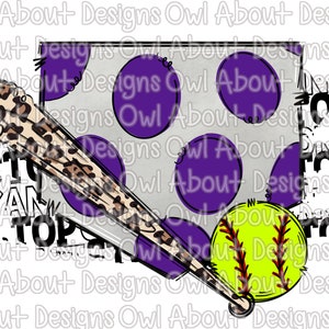 Design viola della miscela di softball disegnato a mano. Stampabile. Progettazione di sublimazione. Stampa schermo. Stampabile. PNG. Clipart. Softball. Gli sport. Pipistrello. Base.