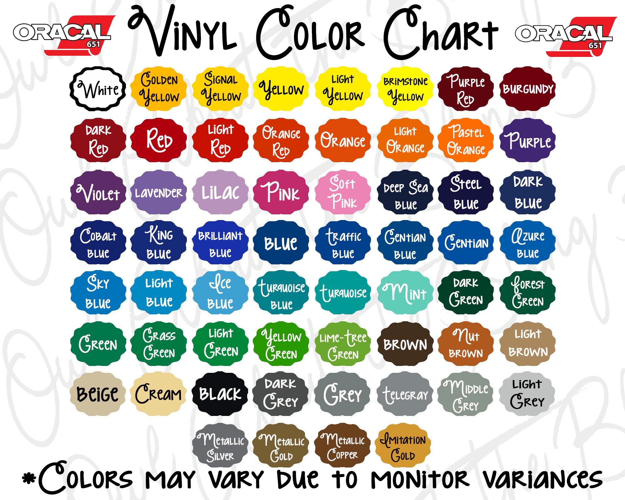 oracal 651 color guide oracal 651 color guide