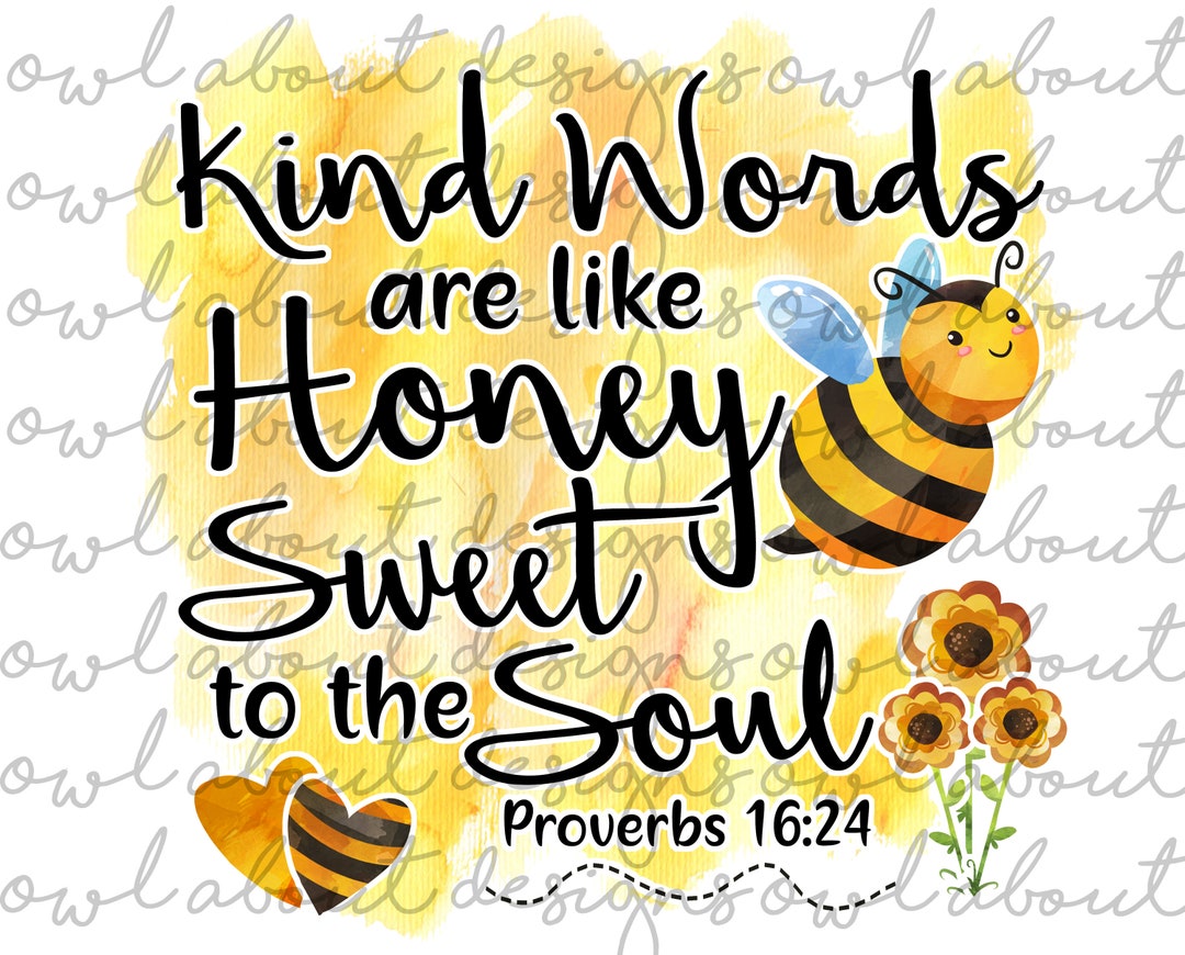 KIND WORDS LIKE HONEY BEE MINI SIGN PROVERBS 16:24 TIERED TRAY KITCHEN  DECOR