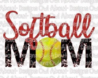 Softball Digital Download. Mom. Momma. Sublimation Design. Distressed. Grunge. Mama. Sports. Spring Sports. Clipart. Shirt Design. PNG. JPEG