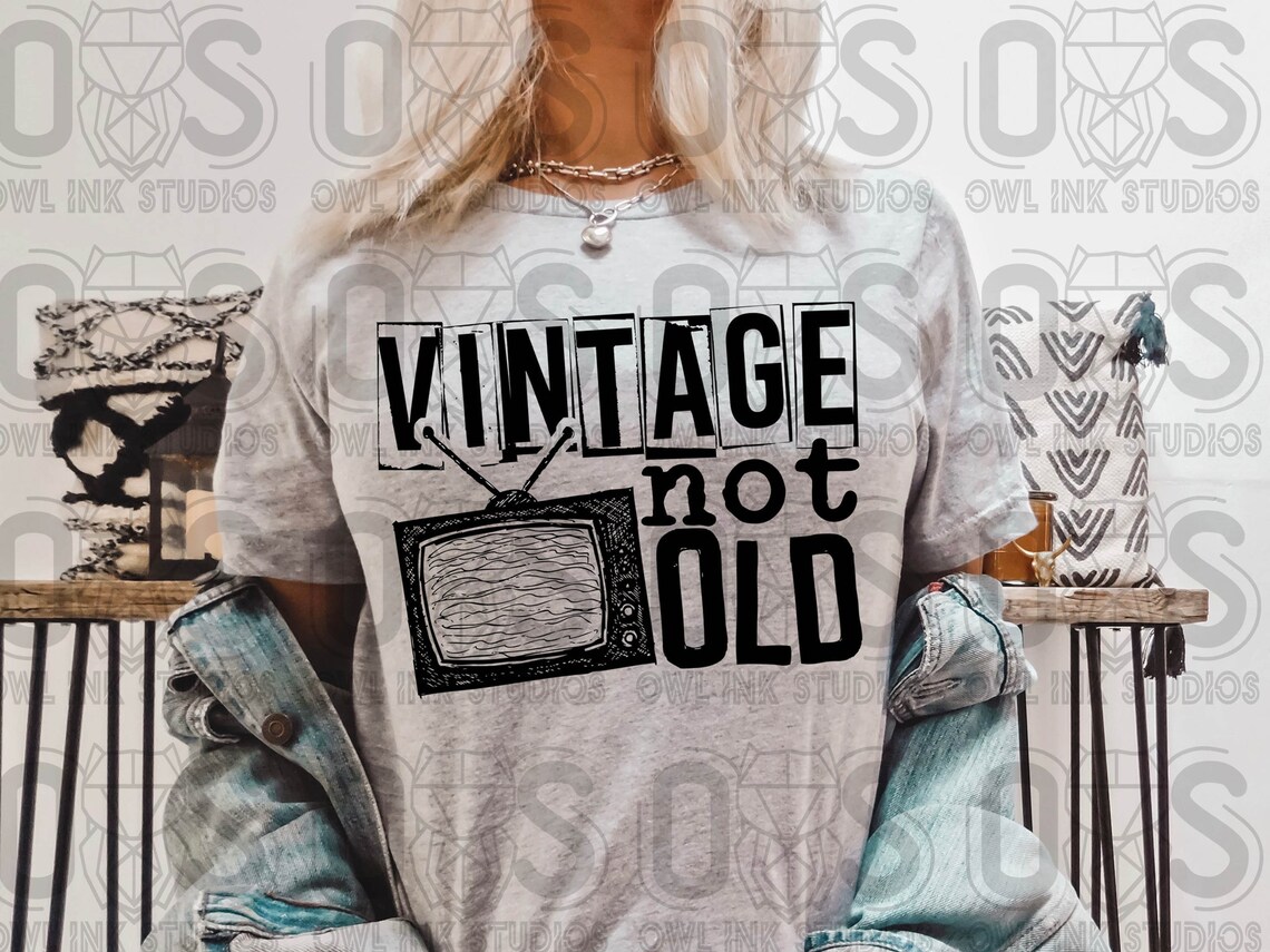 Vintage Not Old Digital Design. NOT AN SVG. Single Color. Screen ...