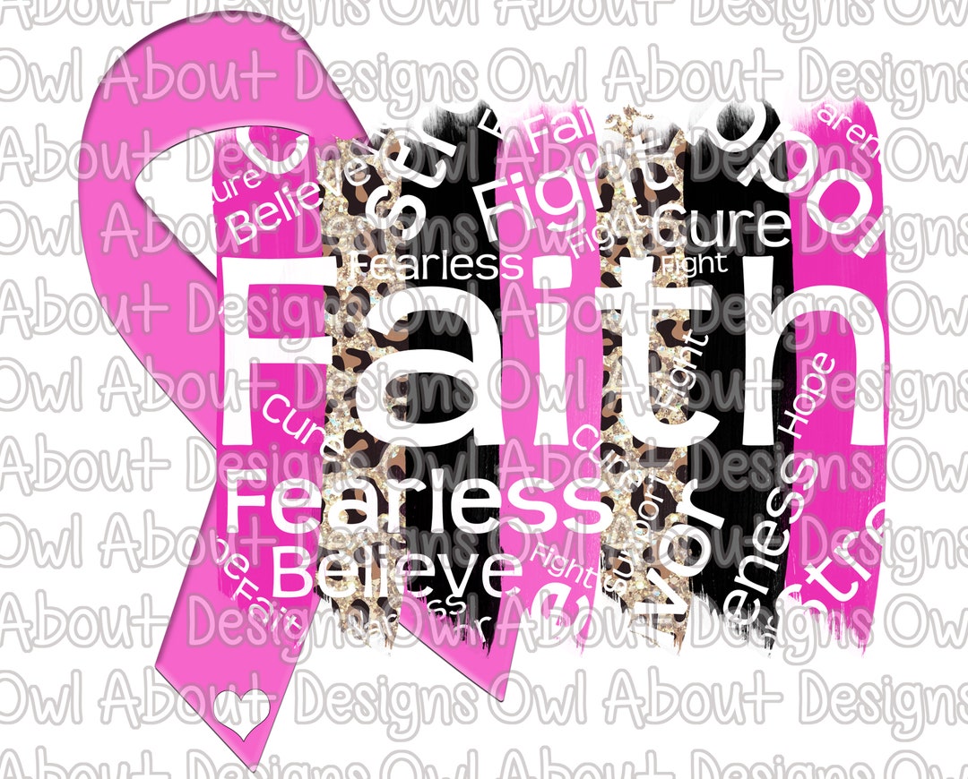 Word Art Faith Digital Download. Breast Cancer Awareness. Breast Cancer ...