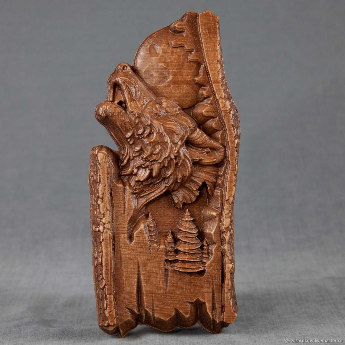 Wolf Animal Custom Wood Carving Wild life Wall Art Norse Etsy