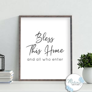Bless This Home Printable Wall Art: Christian Home Decor (Digital Download)