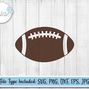Football svg file, Football with top threads png file, football clip art, cut files in svg, png, dxf, eps, and jpg