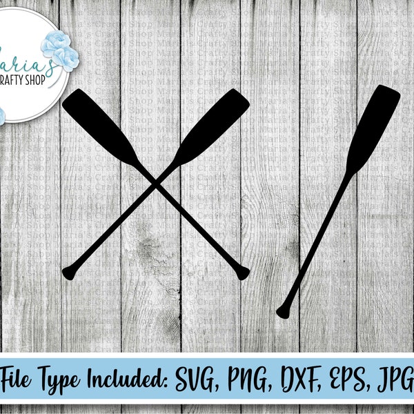 Oars svg, paddles svg, Oars cutting files in svg, png, dxf, eps, and jpg for Cricut and Silhouette cutting machines, boat canoe paddles