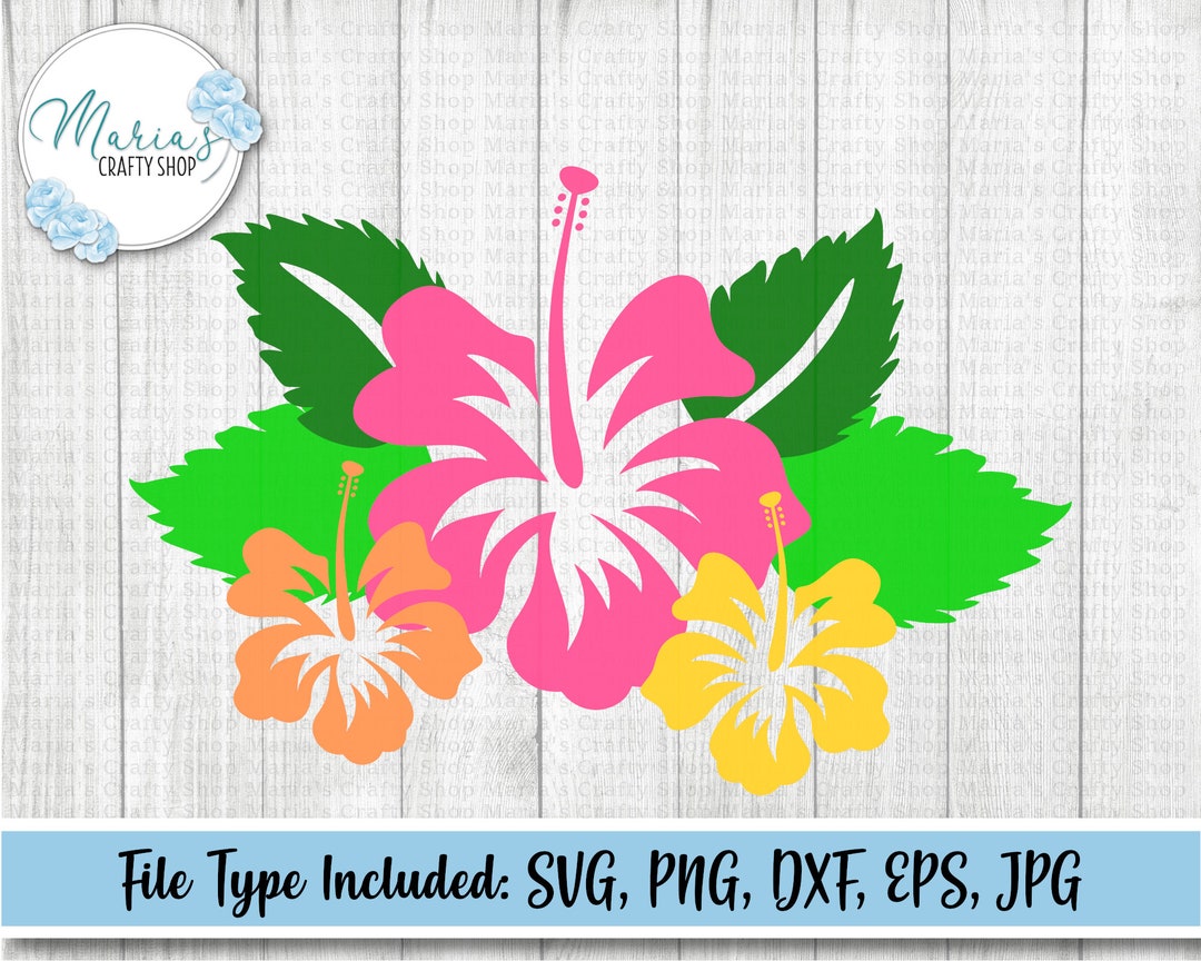 Hibiscus SVG, Hawaiian Flower Svg, Tropical Flower Svg, Flower Svg ...