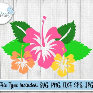 Hibiscus SVG, Hawaiian Flower Svg, Tropical Flower Svg, Flower Svg ...