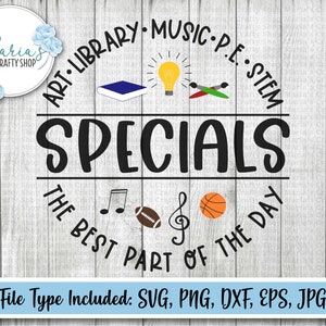 Specials Lehrer SVG, Stängel svg, Specials Team, Bibliothek svg, Musiklehrer svg, Kunstlehrer svg, P.E. Lehrer SVG, Schule SVG, PE Trainer SVG