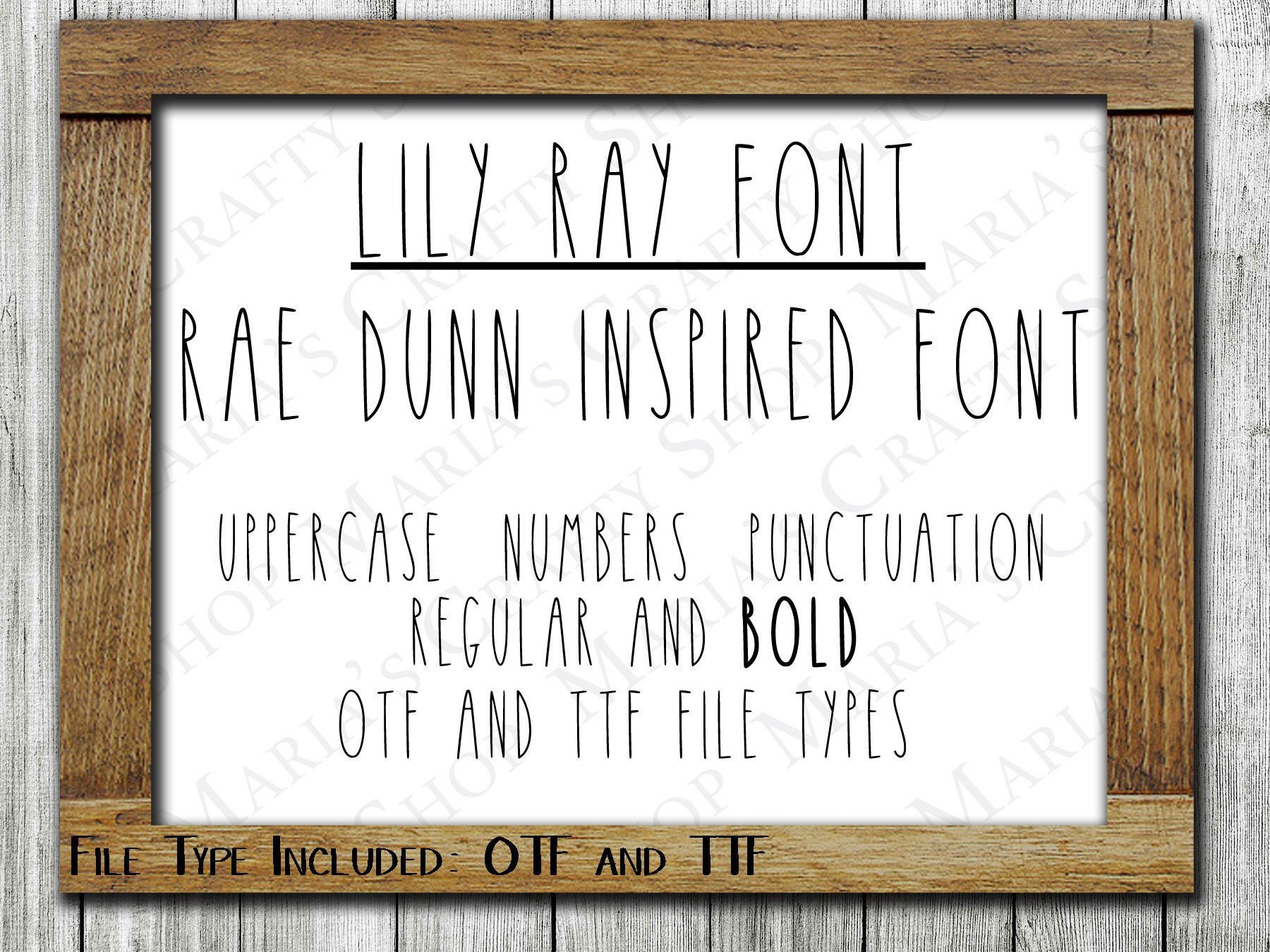 Rae Dunn inspired font TTF and OTF font files Farmhouse | Etsy
