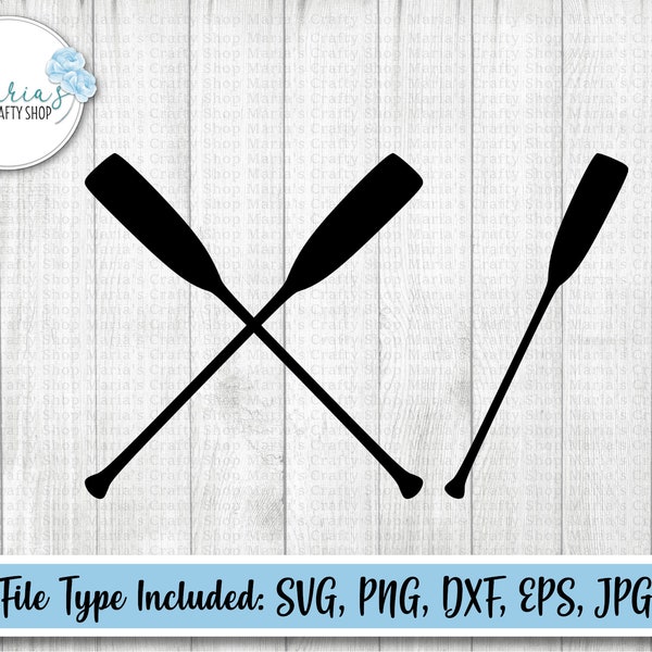 Oars svg, paddles svg, Oars cutting files in svg, png, dxf, eps, and jpg for Cricut and Silhouette cutting machines, boat canoe paddles