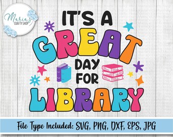 Library SVG File: Librarian T-Shirt Design, School Clip Art (Digital Download