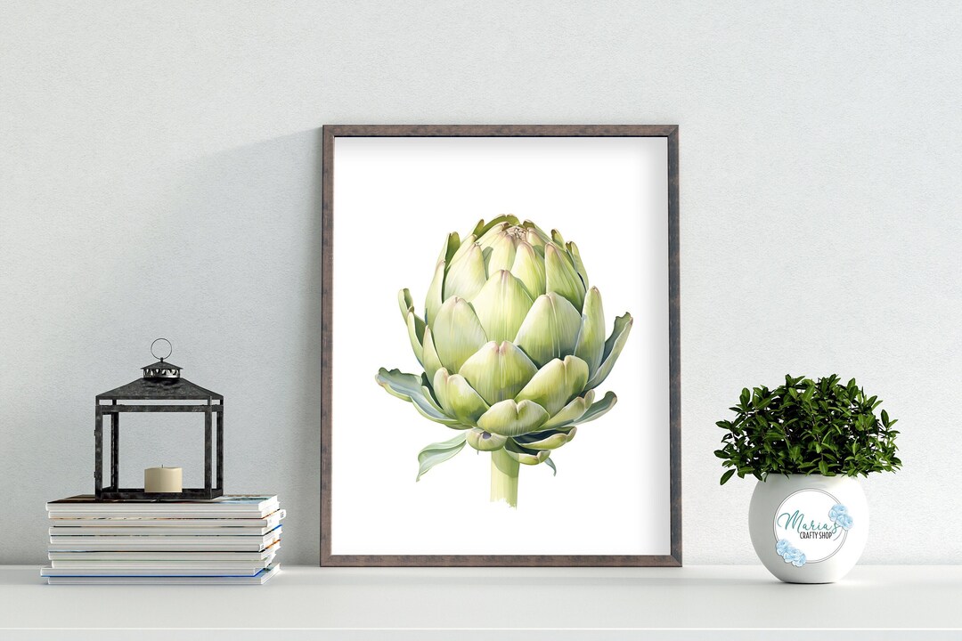 Artichoke Printable Wall Art, Kitchen Wall Art, Artichoke Print, Home ...