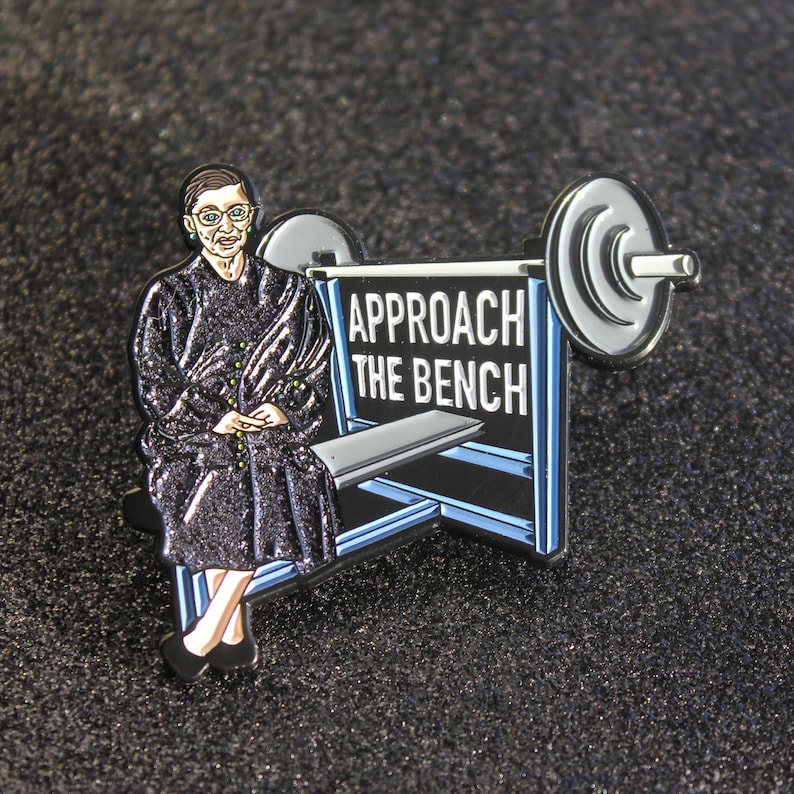 Approach the Bench Hard Enamel Pin Ruth Judge RBG Feminist Etsy UK