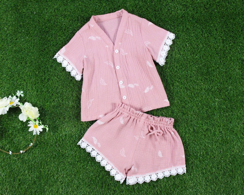 Navy Flower Girl Pajamas Flower Girl Pjschildren Etsy