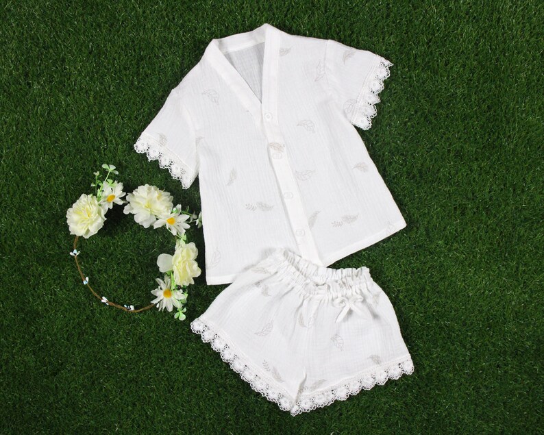 Kids PajamasWhite Flower Girl PajamasChildren PajamasFlower Etsy