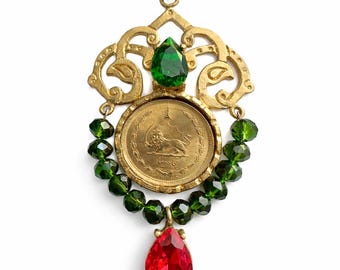 Limited edition coin necklace 50 dinar. Panjah dinar .