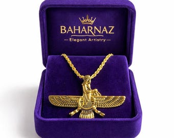 Handmade unisex  Faravahar necklace