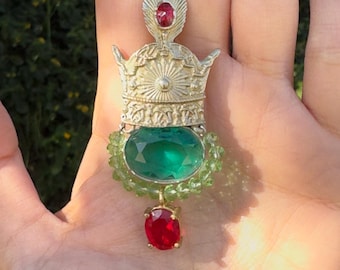 Handmade crown necklace
