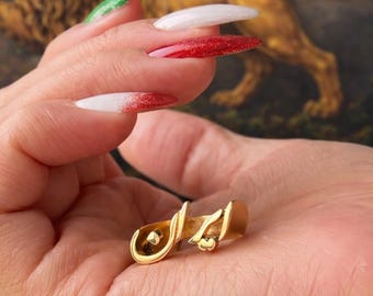 Handmade Adjustable Farsi Ring – Unisex, Non-Tarnishing Gold Tone