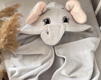 Elephant Towel,Baby bath towel with hood, Hooded bath towel for babies, Kapuzenhandtuch, Baby Badetuch, Hooded bath towel, Terry towel