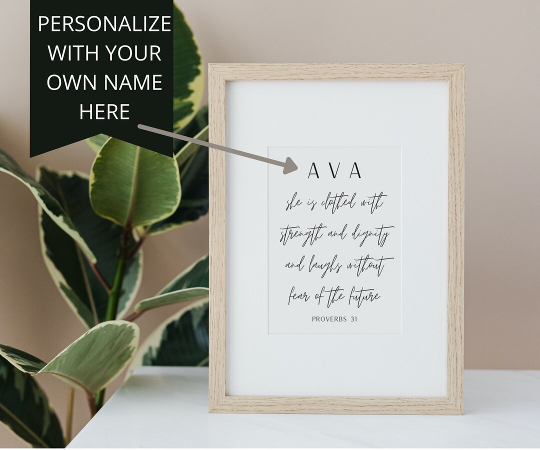 Customizable Proverbs 31 Printable Instant Digital Download ...