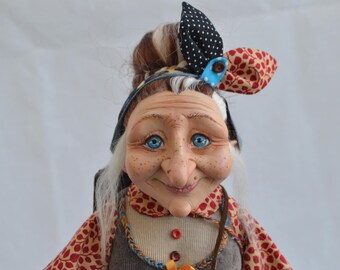Baba Yaga , Witch. Interior doll by Anastasia Adamovich,