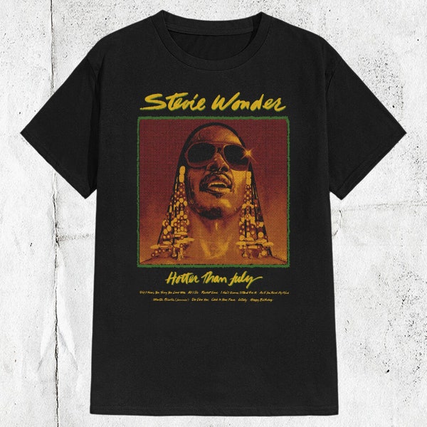 T-shirt Stevie Wonder vintage des années 80