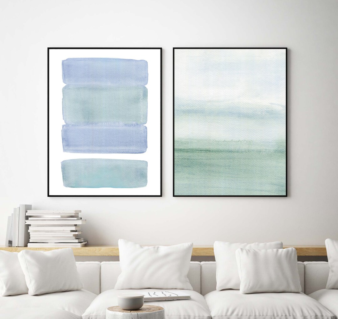 Abstract Zen Art Set 2 Giclee Prints-water,minimalist Art,sea