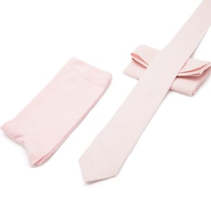Petal pink socks for wedding bow tie pale pink suspenders and bowtie for boys neck ties