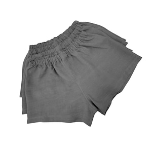Calzoncillos bóxer de lino - Pack de ropa interior bóxer gris carbón para hombre - Ropa de dormir sostenible