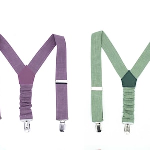 Linen Mens Suspenders for Toddler Boy