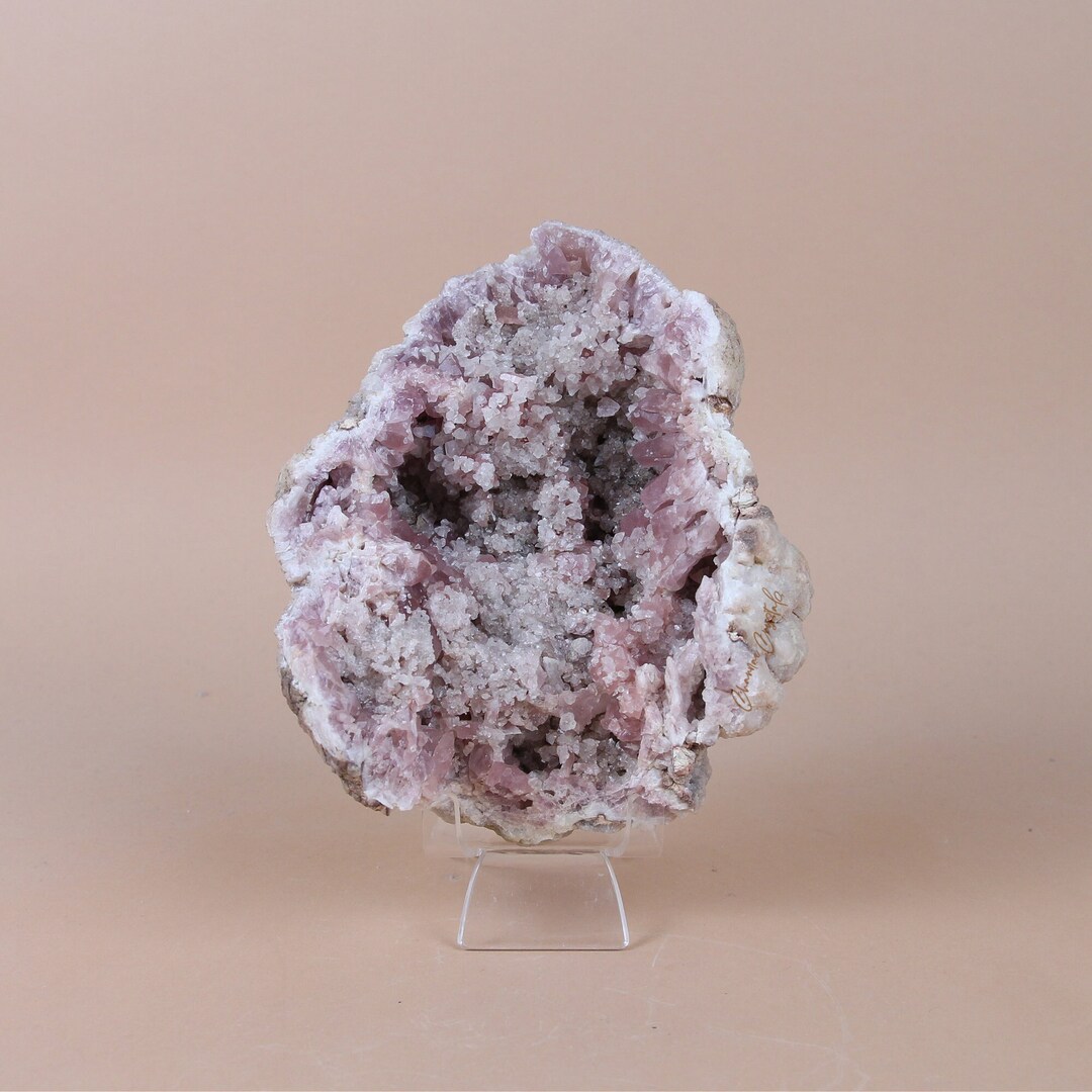 Extra Large Pink Amethyst Geode With Calcite - Argentina - Etsy