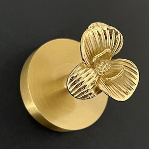 Brass Flower Wall Hook: Nordic Coat/Towel Hanger