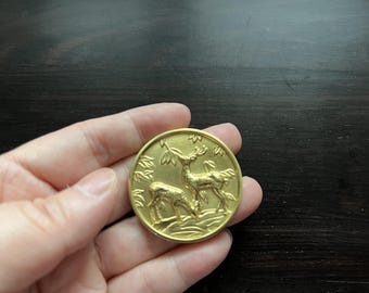 Deer Brass Cabinet Knob: Nordic Style Drawer Pull