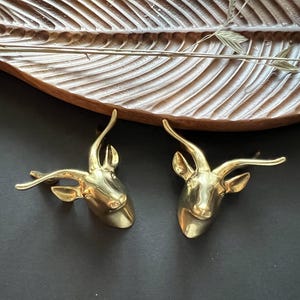 Nordic Style Brass Drawer Knobs Deer Head Wardrobe Door Knob Cabinet Knobs Drawer Pulls Handles Knob Door Knob,CP-0744