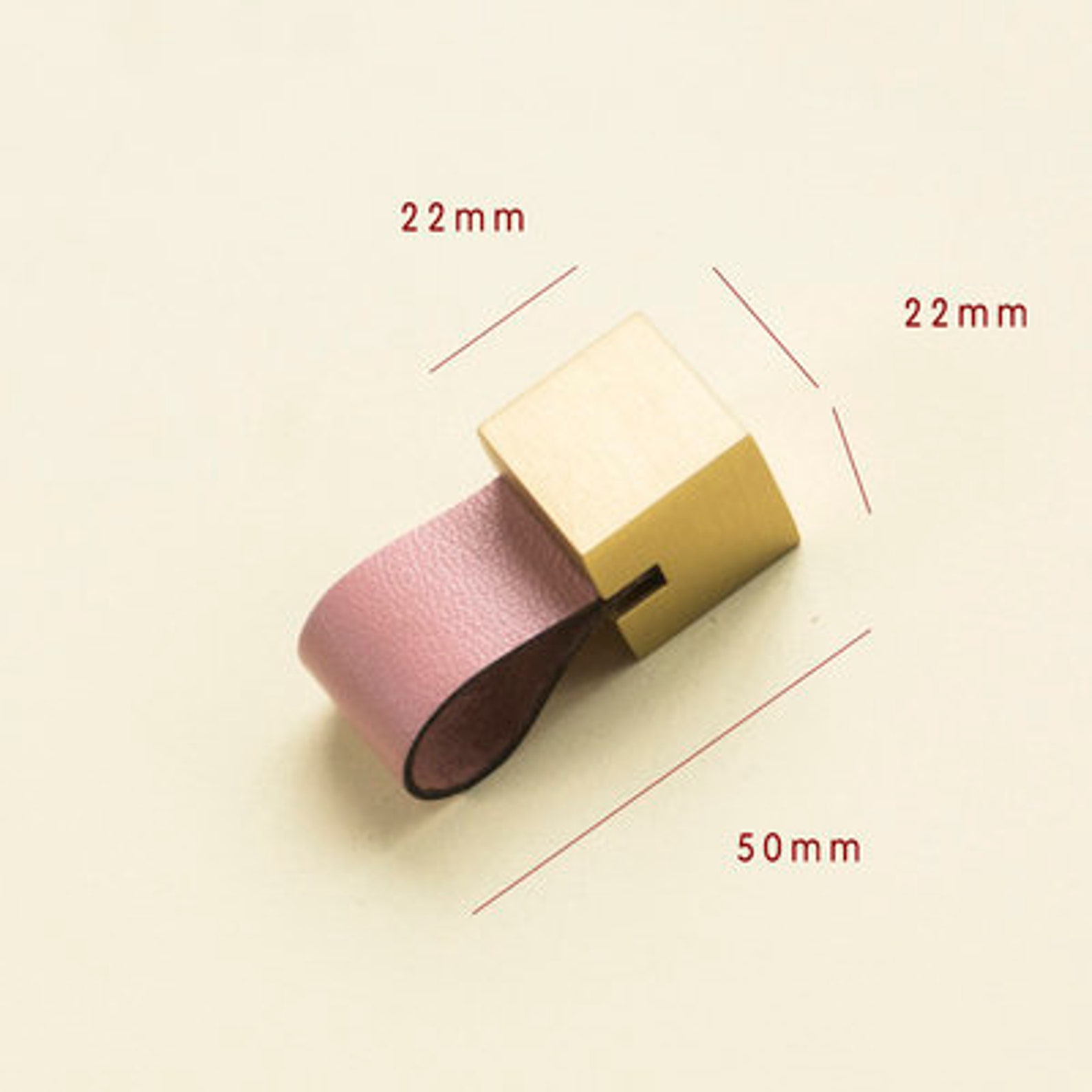 Schubladengriff aus reinem Messing Schrankgriff aus Leder | Etsy