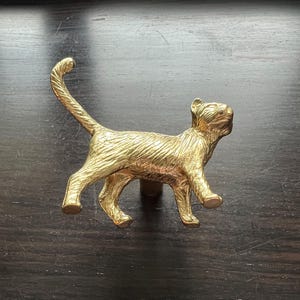 Cat Knobs Pulls  Gold Brass Knobs Kitchen Pulls Knobs Decor Drawer Knobs Unique Dresser Knobs Pulls Gift Cabinet Hardware,CP-1168