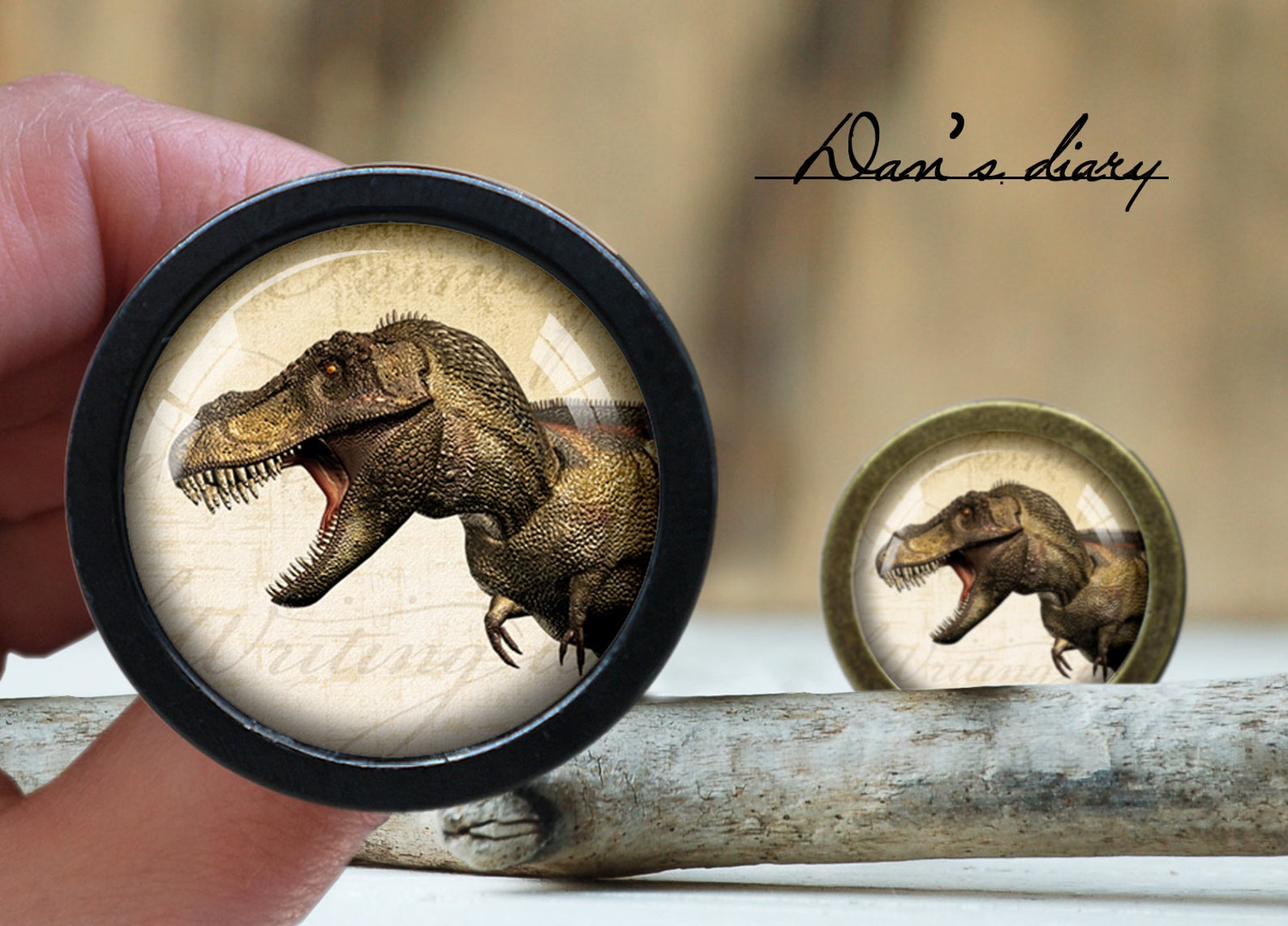 Patrón de dinosaurio abovedado de vidrio Cabujón tira de | Etsy