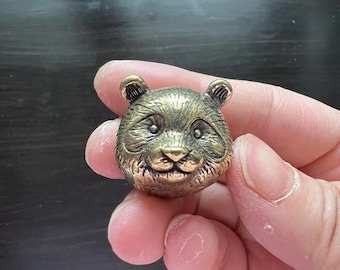 Antique Bronze Panda Brass Knob, Modern Drawer Pull