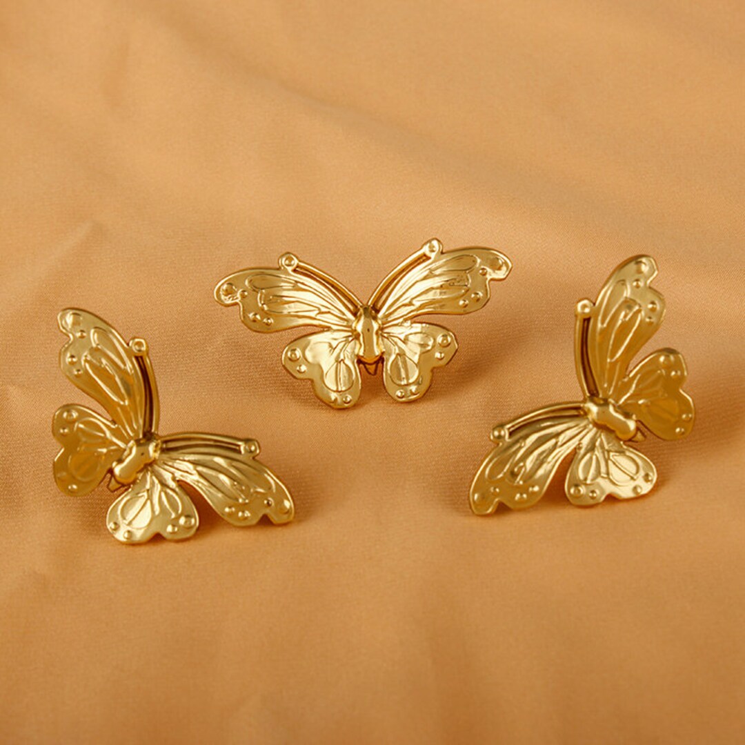 Brass Butterfly Knobs Modern Gold Knobs Decor Dresser Knobs Pulls Child Gift Drawer Knob Kitchen