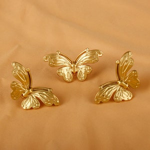 Brass Butterfly Knobs Modern Gold Knobs Decor Dresser Knobs Pulls Child Gift Drawer Knob Kitchen Cabinet Door Knobs,CP-0205