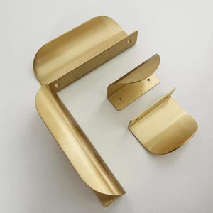 Lip Pull Cabinet Knobs,Curved Drawer Pulls,Invisible Cupboard Handles, Brass Kitchen Knobs,Bevel Sheet Pull,Modern Simple Pull,CP-0599