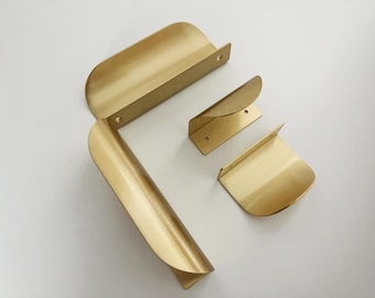 Lip Pull Cabinet Knobs,Curved Drawer Pulls,Invisible Cupboard Handles, Brass Kitchen Knobs,Bevel Sheet Pull,Modern Simple Pull,CP-0599