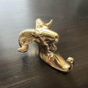 Brass Ram Head Wall Hook - Nordic Coat/Towel Hook