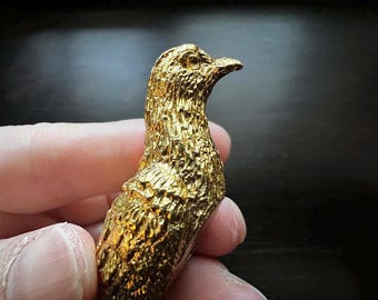 Solid Brass Bird Drawer Knob: Nordic Style Cabinet Pull