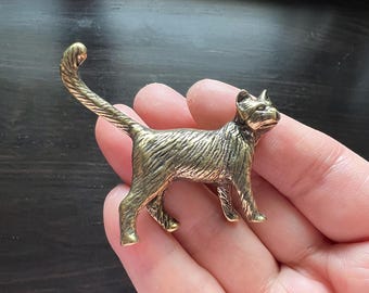 Antique Bronze Cat Drawer Knob: Brass Cabinet Pull