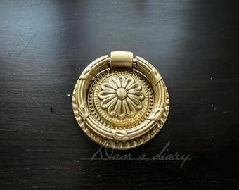 Solid Brass Drawer Knob: Cabinet, Dresser, Kitchen Furniture Pull